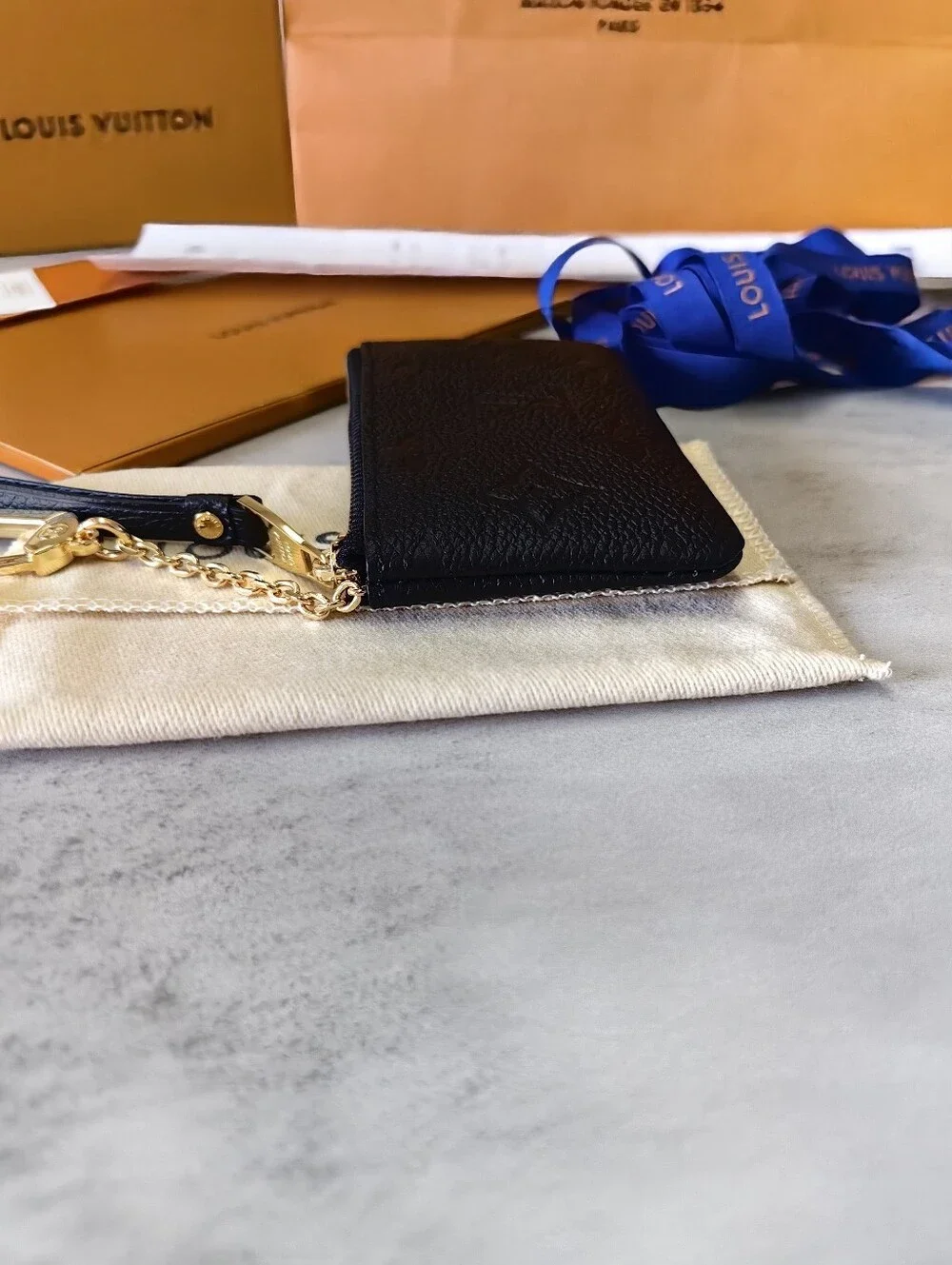 Louis Vuitton Black Monogram Key Pouch